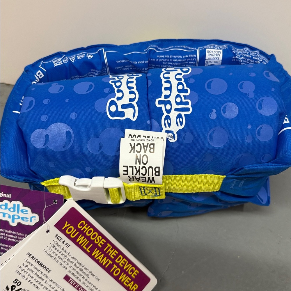 Puddle Jumper Kids Swim Vest - Blue Shark Design - Picture 4 of 5